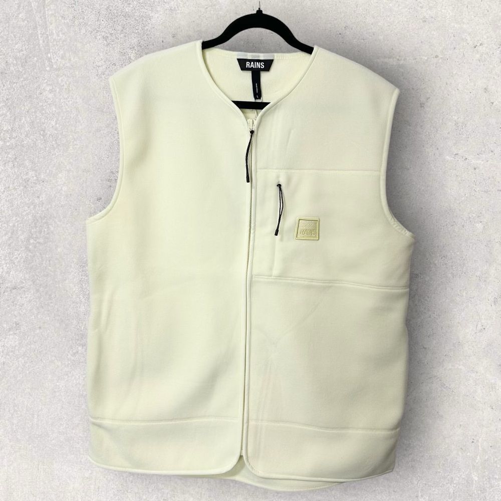 Rains Fleece Vest Straw Yellow Sleeveless Unisex NWT S